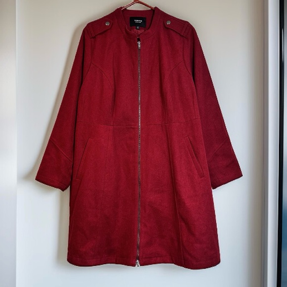 torrid Jackets & Blazers - Torrid Wool Blend Zip Front Fit And Flare Coat